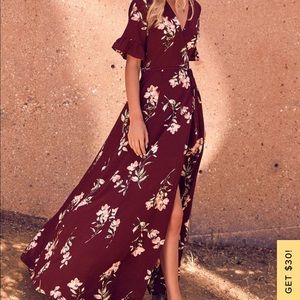 Gorgeous Lulus wrap dress- never worn